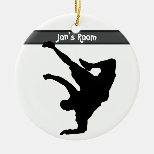 Bboy Door Hanger / Room Ceramic Ornament (Front)