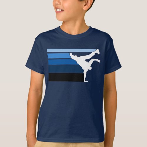 BBOY gradient blu wht T_Shirt