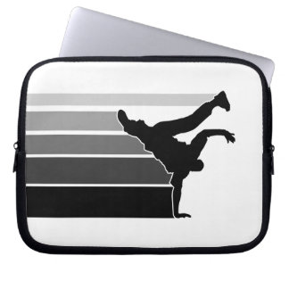 BBOY gradient grey blk  laptop sleeve