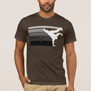 Bboy Gradient Grey Wht T-shirt by styleuniversal at Zazzle