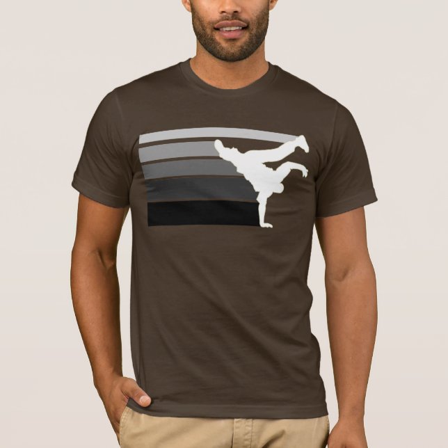 BBOY gradient grey wht T-Shirt (Front)
