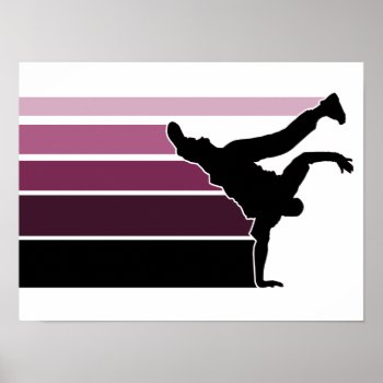 Bboy Gradient Prpl Blk Poster by styleuniversal at Zazzle