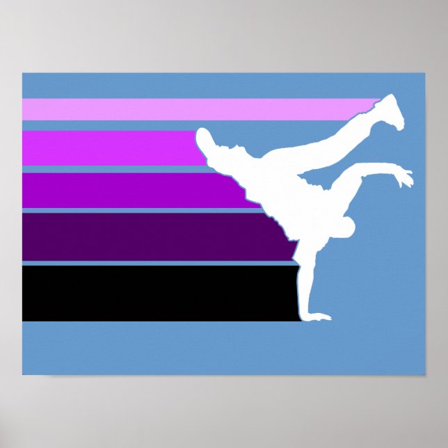 BBOY gradient prpl wht poster (Front)