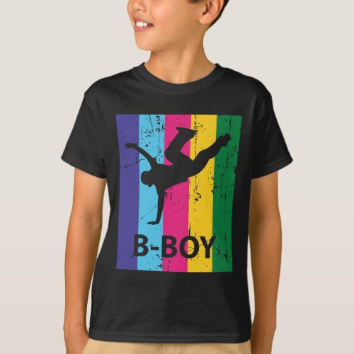 Bboy Retro 70s Vintage Breakdancing Boy Gift T_Shirt