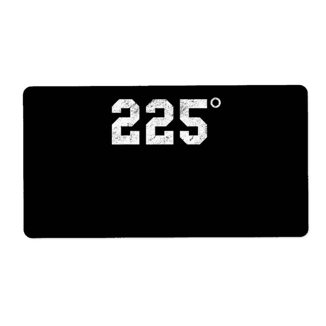 BBQ | 225 Degrees Bbq Grilling Smoking Meat Label (Front)
