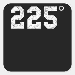 BBQ 225 Degrees Bbq Grilling Smoking Meat Square Sticker