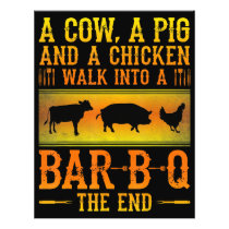 BBQ | A Cow A Pig And A Chicken Walk Into A BBQ Flyer