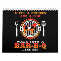BBQ | A Pig And A Chicken Walk Into A Bar BBQ Calendar
