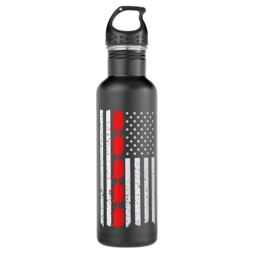 BBQ American Flagankop Pig Barbecue Pitmaster Stainless Steel Water Bottle