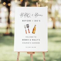 BBQ and Brews Before I Do's Couple's Shower Sign