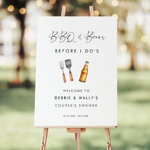 BBQ and Brews Before I Do's Couple's Shower Sign