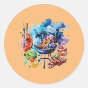 BBQ and grill Classic Round Sticker