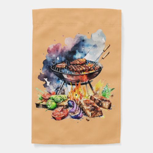 BBQ and grill Garden Flag