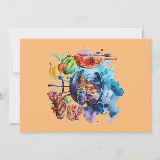 BBQ and grill Invitation (Front)