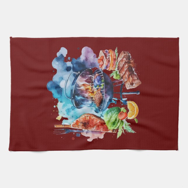 BBQ and grill Kitchen Towel (Horizontal)