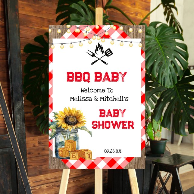 BBQ baby couples baby shower welcome sign (Creator Uploaded)