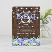 BBQ Baby Couples Shower | Boy BaByQ Barbecue Invitation (Standing Front)
