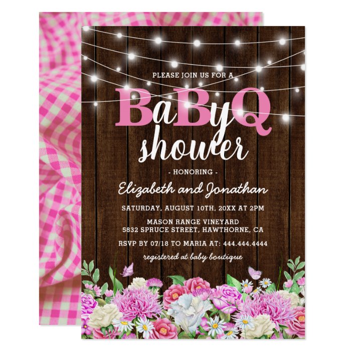 bbq baby shower invitations