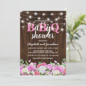 BBQ Baby Couples Shower | Girl BaByQ Barbecue Invitation (Standing Front)