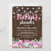 BBQ Baby Couples Shower | Girl BaByQ Barbecue Invitation (Front)