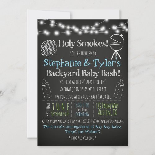 BBQ BaBy_Q Baby Shower Invitation and Book Card