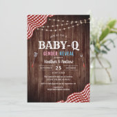 BBQ Baby Shower Baby-Q Gender Reveal Invitation (Standing Front)