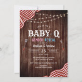 BBQ Baby Shower Baby-Q Gender Reveal Invitation (Front)