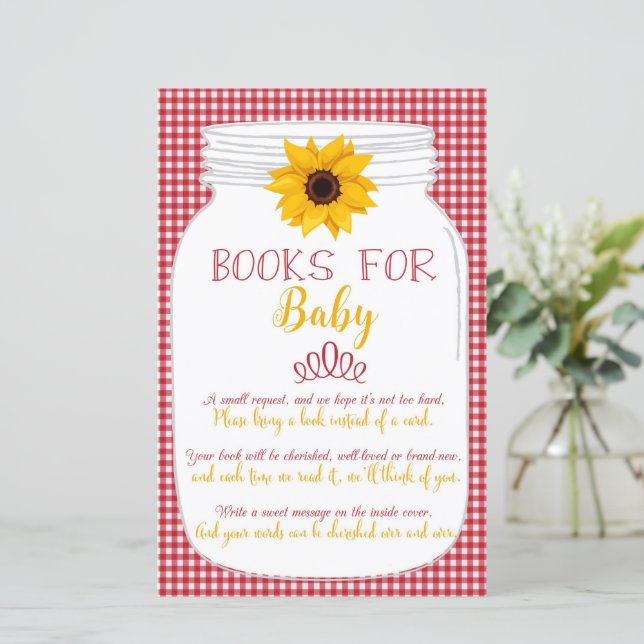 BBQ Baby Shower Book Request Card (Standing Front)