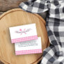 BBQ Baby Shower Books for Baby Vintage Pink Plaid Enclosure Card