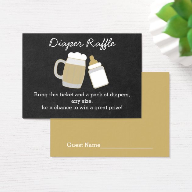 BBQ Baby Shower Diaper Raffle Tickets