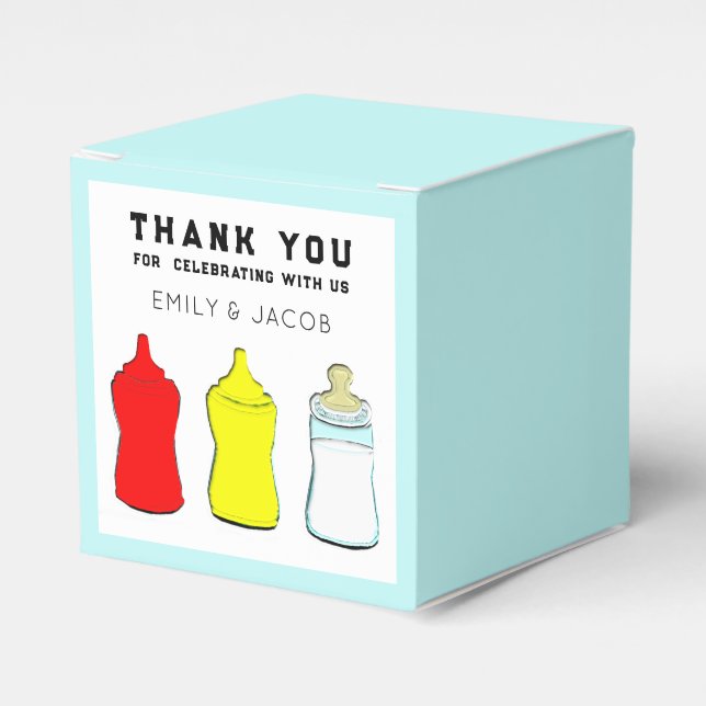 BBQ Baby Shower Favor Boxes (Front Side)