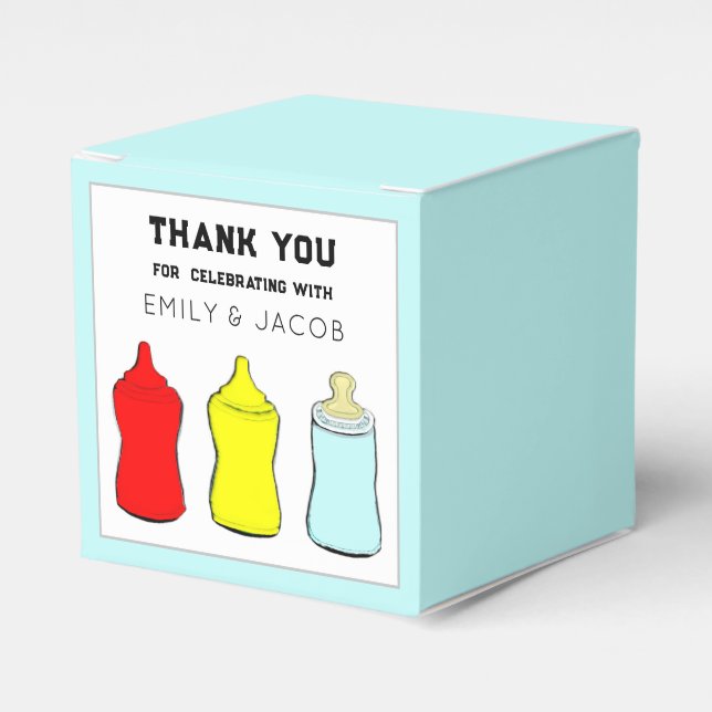 BBQ Baby Shower Favor Boxes (Front Side)