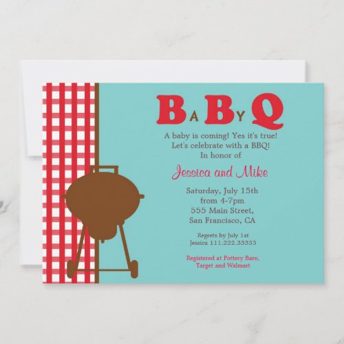 BBQ Baby Shower Invitation