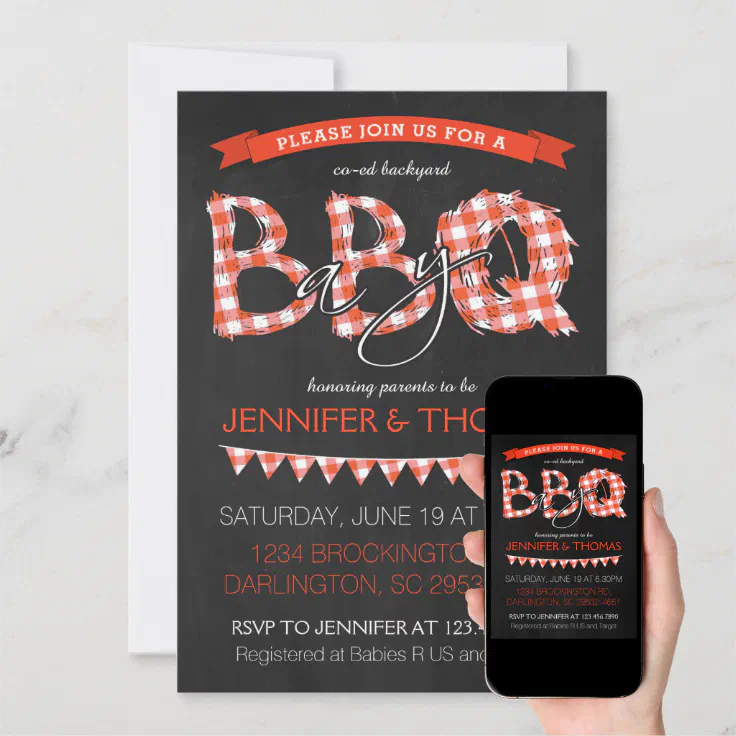 BBQ Baby Shower Invitation Zazzle