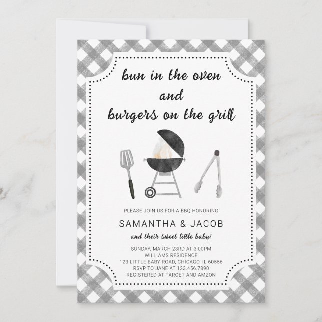 BBQ Baby Shower Invitation (Front)