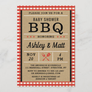 BBQ Baby Shower Invitation