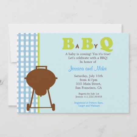 Bbq Baby Shower Invitation
