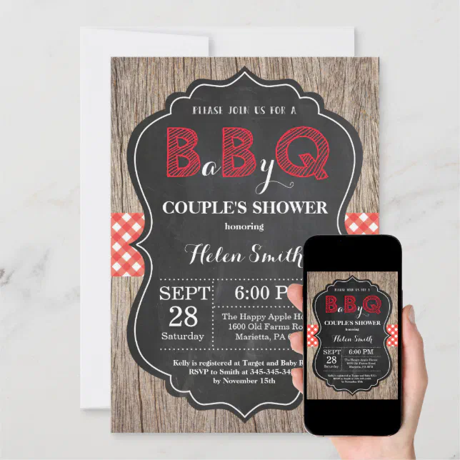 BBQ Baby Shower Invitation Baby Q Backyard Bash | Zazzle