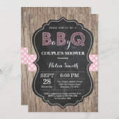BBQ Baby Shower Invitation Baby Q Backyard Pink (Front/Back)