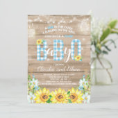 BBQ Baby Shower Invitation Baby Q Couples Shower (Standing Front)