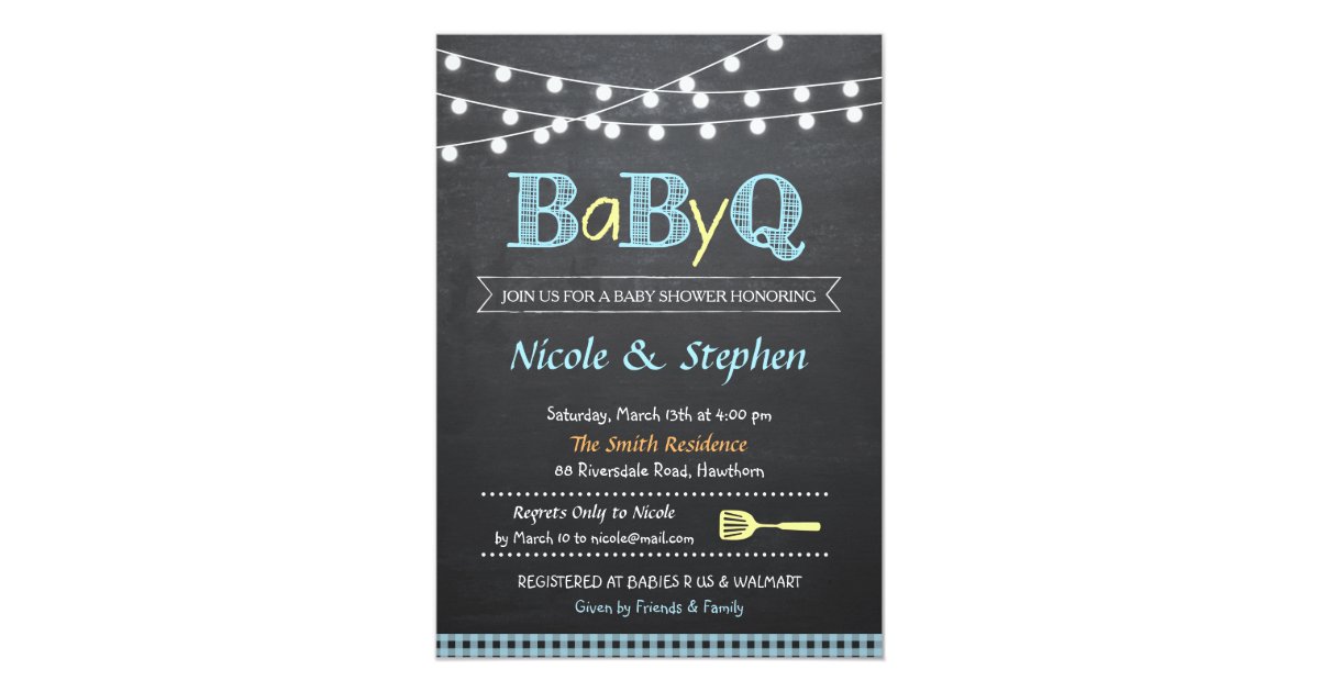 BBQ Baby Shower Invitation / Babyq