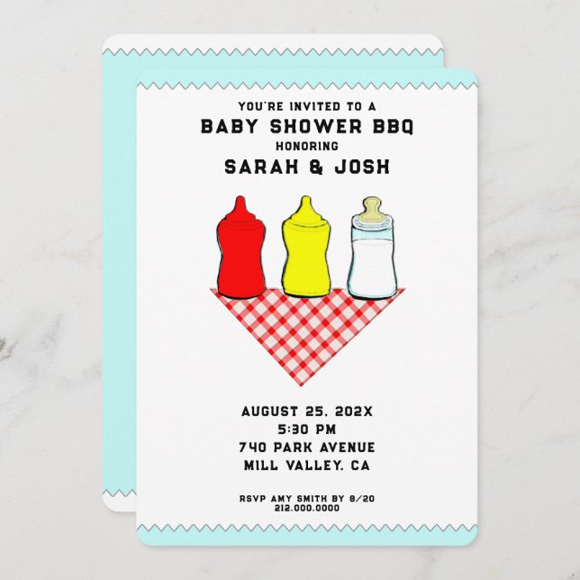 BBQ Baby Shower Invitations (Front/Back)