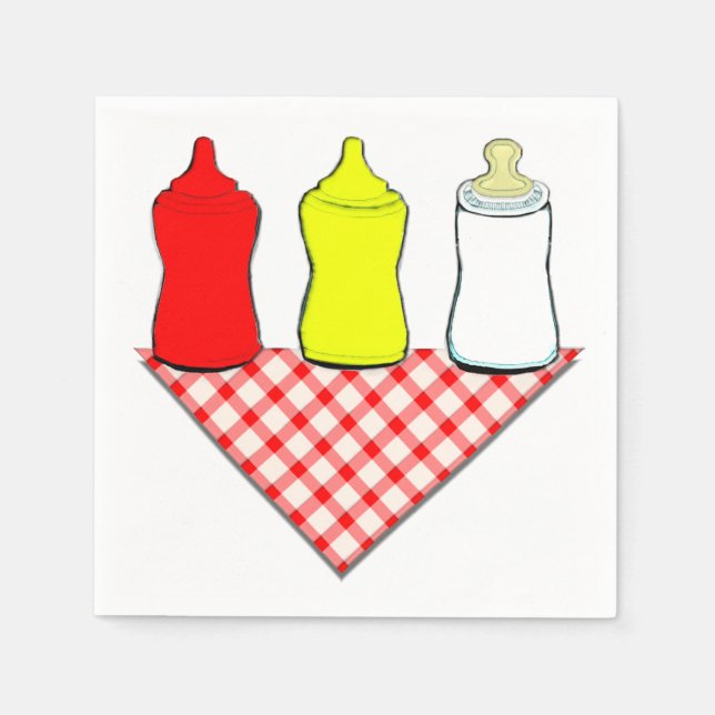 BBQ Baby Shower Napkins (Front)