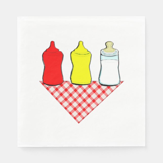 BBQ Baby Shower Napkins (Front)
