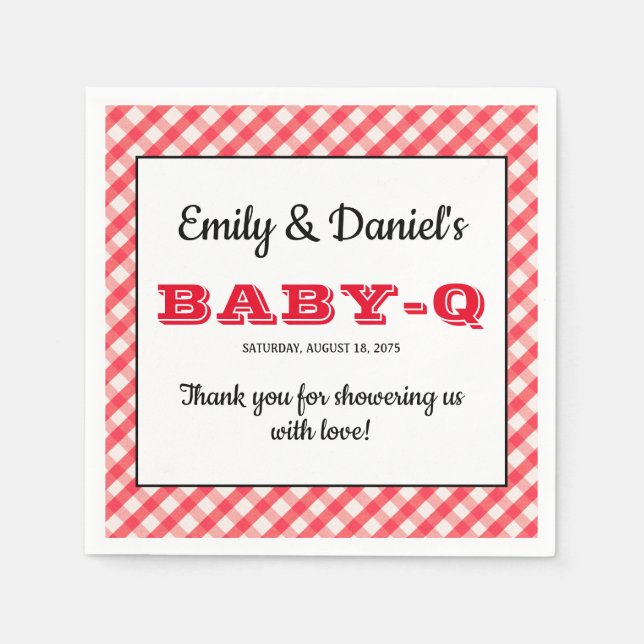 BBQ Baby Shower Napkins (Front)