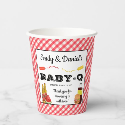 BBQ Baby Shower Paper Cups