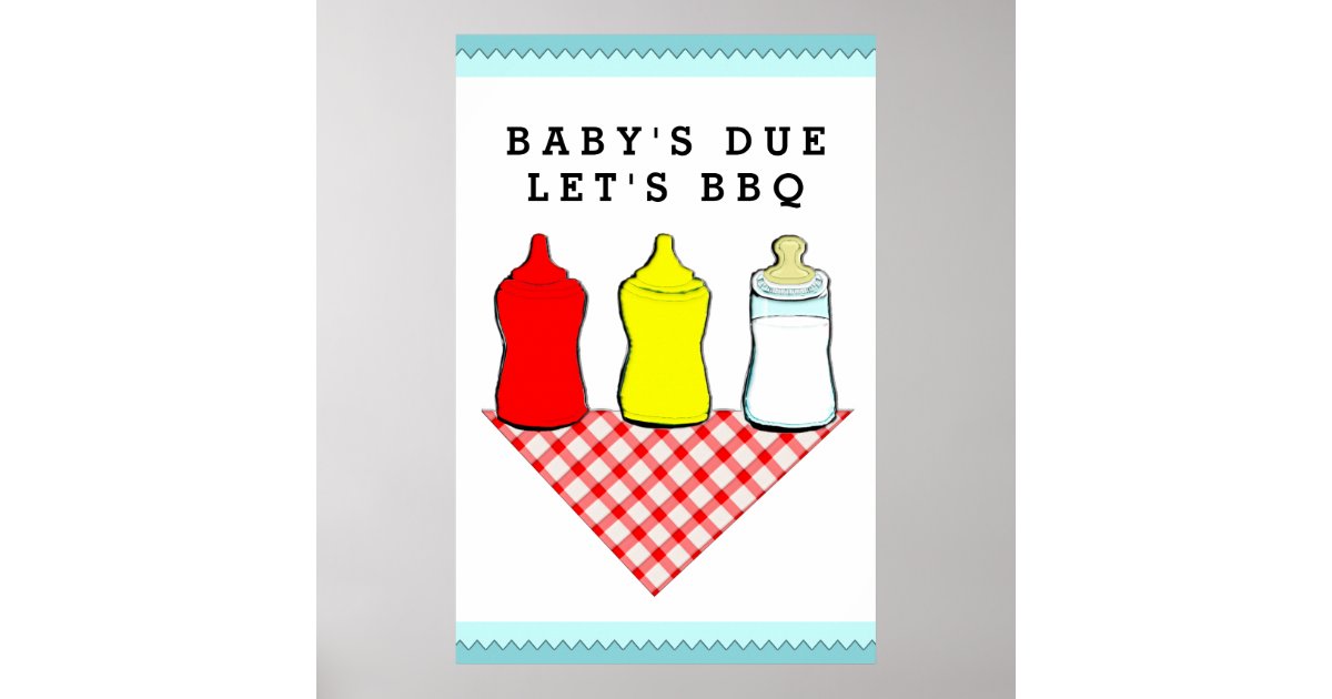 BBQ Baby Shower Poster | Zazzle