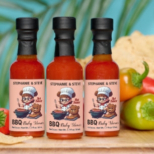 BBQ Baby Shower Red Hot Chili Sauces