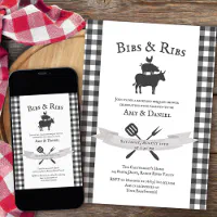 Bbq baby shower invitations top