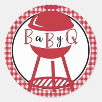 BBQ Baby Shower Stickers